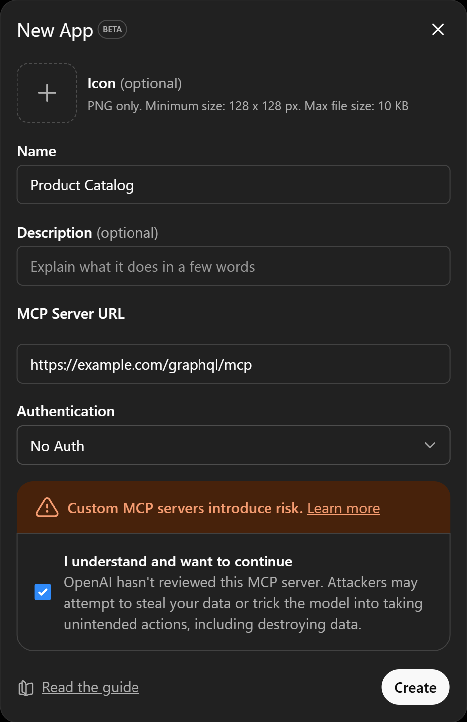 Configure the MCP server URL