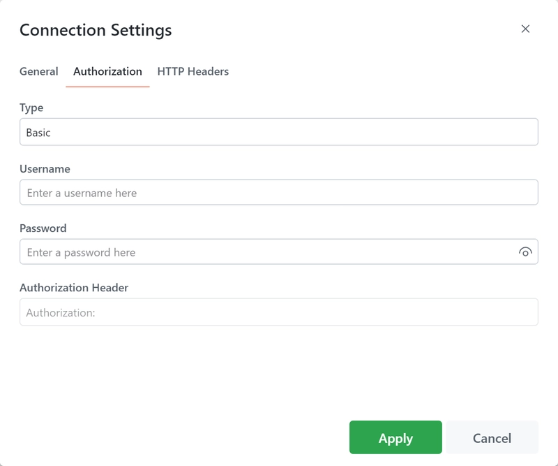 Basic Authentication Fields